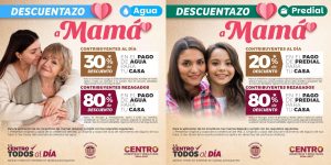 Gobierno de Centro ofrece descuentos en predial y agua potable por el Día de las Madres